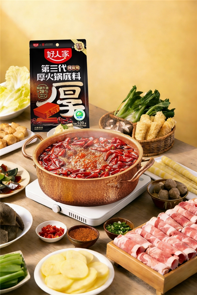 从源头到舌尖的承诺!好人家-第三代厚火锅底料获清洁标签0级!